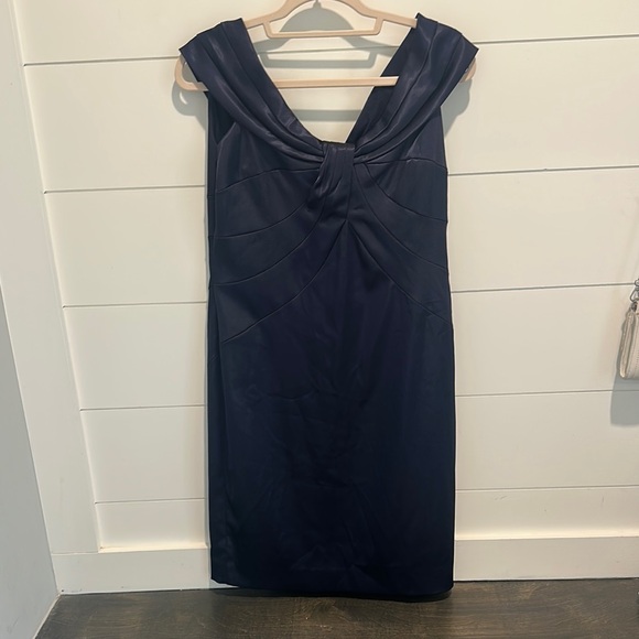 Shiny Navy Blue Formal Dress - Picture 1 of 5